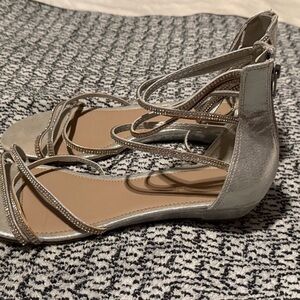 Amazon Silver Strappy Sandals